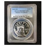 2015 W $100 Platinum Statue Of Liberty Deep Cameo Proof Coin, PCGS Certified
