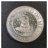 Intaglio Mint 2 Troy Ounce Silver "Don’t Tread on Me" Bullion