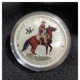 2021 Tuvalu $1 One Ounce Silver Colorized John Wayne "The Duke" Coin