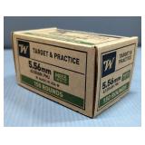 Winchester 5.56mm 62 gr FMJ Green Tip Ammo, Approx 150 Rds