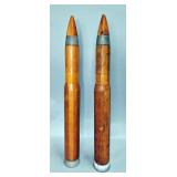 105mm Wood Artillery Shells, 34.75" Long, Qty 2
