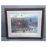 Herb Booth (American, 1942- ) Driftwood Blind Print, Signed And Numbered 645/4300, Framed Double Mat