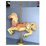 Hand Painted "Wonder" Carousel Horse On 53" Stand