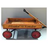 1930s Heider Coaster Pull Wagon, 10.5" x 30" x 13"