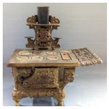 Antique Eagle Childs Cast Iron Stove, 13" x 10" x 5.5"