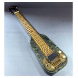 1950s Supro 6-String Lap Steel Guitar With Black Mother O Toilet Seat, In Original Carry Case