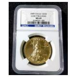 2009 $50 One Ounce Gold Early Release American Eagle Coin, NGC Certified MS 69