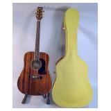 Washburn 6-String Acoustic Guitar, Model D100M/TBR, In Guitar Case, Stand Not Included