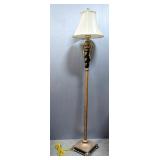 Floor Lamp With Cloth Shade, 60" Tall