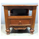Single Drawer End Table, 22" x 24" x 27"