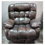 Faux Leather Rocking Recliner, 42" x 40" x 32"