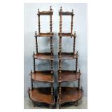 Tiered Corner Curio Shelves, Qty 2, 54" x 24" x 18"