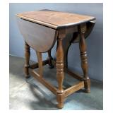 Oval Drop Leaf Side Table, 24" x 28.5" x 24.5"