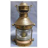 Mark & Stevens Co Brass Oil Lamp, 13" Tall