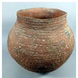 Anasazi Pottery Corrugated Olla - Roughly 8.5 Diameter at Top, 11" Tall, 11" Width