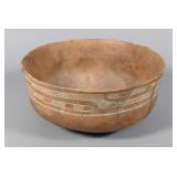 Caddoan Pottery Bowl - Roughly 8.5" Diameter at Top, 3.75" Tall