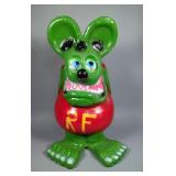 Rat Fink Statue, Cast Aluminum, 23" Tall