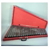 21 Key Carved Stone Lithophone/Xylophone In Portable Case