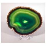Brazillian Agate Slice On Display Stand