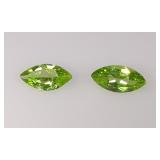 Marquise Cut Faceted Peridot Gemstones - 10x5mm