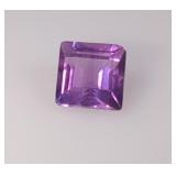 Amethyst Square Cut Gemstone - 6.75x6.9