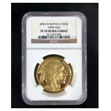 2006 W $50 Gold One Ounce American Buffalo Proof Coin, NGC Certified PF 70 Ultra Cameo