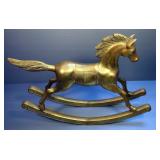 Antique Brass Rocking Horse, 3