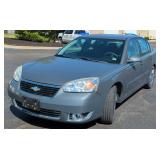 2007 Chevrolet Malibu 2LT Sedan Car, 3.5L V6, 21,213 Miles Showing On Odometer, VIN# 1G1ZT58N07F1651