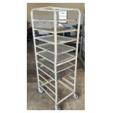Rolling Bakers Sheet Pan Rack With 7 Sheet Pans