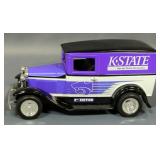 Liberty Kansas State University Die-Cast Metal 1/25 Scale Lockable Coin Banks, Including Model A Del