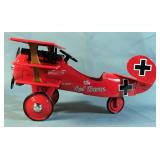 Hallmark Kiddie Car Classics 1950s Red Baron Airplane Pedal Car Replica Number QHG7114, New In Box