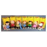 Hallmark Peanuts Gallery Porcelain Figurines Including Charlie Brown, Lucy, Sally, Linus, Franklin, 