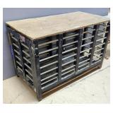 Handcrafted Metal And Wood Container With Swing-Out End Door, 33" H x 51" W x 27" D