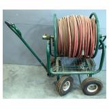 Metal Rolling Hose Stand, Includes Approximately 500 Feet Of Hose