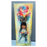 Ted DeGrazia (American, 1909-1982) Saguaro Harvest Print On Canvas, Framed, 10.25" W x 17" H, And Fl