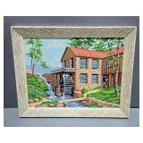 Paint By Number Images Of Sawmill, And Home In Mountain Valley, Framed, 14.5" x 18.5"