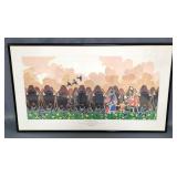 Paul Goble (British-American, 1933-2017) The Buffalo People Print, Framed Under Glass, 28" x 16.75"