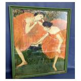 Edgar Degas (French, 1834-1917) Two Dancers Art, Does Not Appear To Be Print, Framed Under Glass, 22