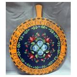 German Breadboard Replica Wall Hanging, Hand Painted, 20.5" Diameter