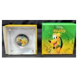 2014 New Zealand Mint Niue 1 Troy Ounce .999 Fine Silver Disney Characters "Goofy" And "Pluto" Color