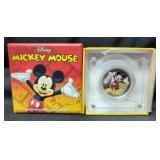 2014 New Zealand Mint Niue 1 Troy Ounce .999 Fine Silver Disney Characters "Mickey Mouse" And "Minni