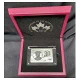 2018 Canada 30th Anniversary Of The Silver Maple Leaf 3 Ounce .999 Fine Silver $5 Coin And Art Bar S