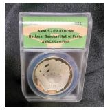 2014-P National Baseball Hall Of Fame Silver $1 Commemorative Proof Coin, ANACS Certified PR70 DCAM,