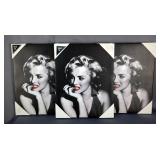 Marilyn Monroe "The Thinker", 15" x 19", Portrait Prints On Canvas, Qty 3