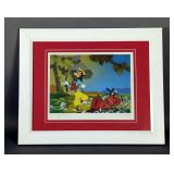 Disney How To Play Golf Print, "Choosing The Right Club" Framed And Matted Under Glass, 16" x 13"