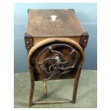 Antique M. Brown & Co. Bentwood Butter Churn With Paddles, 31" x 15" x 25"