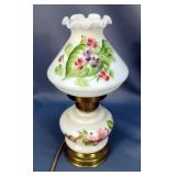 Table Lamps Including Dumont Lamps Of Distinction 17.25" Electric Lamp With Glass Shade, Hand Painte