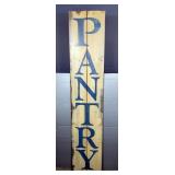 Hand Crafted Wood Pantry Sign Wall Decor, 14" x 72