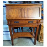 Secretary Desk With Single Drawer And Lower Shelf, 48.25" x 33" x 16.5"