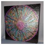 Sam Finley Abstract Painting On Canvas, 30" x 30"